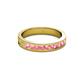 2 - Vanna 2.20 mm Pink Tourmaline 9 Stone Wedding Band 