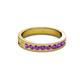 2 - Vanna 2.20 mm Amethyst 9 Stone Wedding Band 