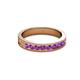 2 - Vanna 2.20 mm Amethyst 9 Stone Wedding Band 
