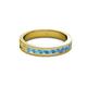 2 - Vanna 2.20 mm Blue Topaz 9 Stone Wedding Band 