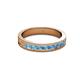 2 - Vanna 2.20 mm Blue Topaz 9 Stone Wedding Band 
