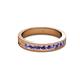 2 - Vanna 2.20 mm Iolite 9 Stone Wedding Band 