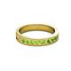 2 - Vanna 2.20 mm Peridot 9 Stone Wedding Band 