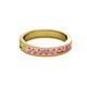 2 - Vanna 2.20 mm Rhodolite Garnet 9 Stone Wedding Band 
