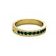 2 - Vanna 2.20 mm Emerald 9 Stone Wedding Band 