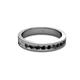 2 - Vanna 2.20 mm Black Diamond 9 Stone Wedding Band 