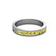 2 - Vanna 2.20 mm Yellow Sapphire 9 Stone Wedding Band 