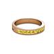 2 - Vanna 2.20 mm Yellow Sapphire 9 Stone Wedding Band 
