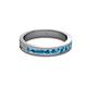 2 - Vanna 2.20 mm London Blue Topaz 9 Stone Wedding Band 