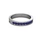 2 - Vanna 2.20 mm Blue Sapphire 9 Stone Wedding Band 
