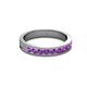 2 - Vanna 2.20 mm Amethyst 9 Stone Wedding Band 