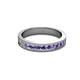 2 - Vanna 2.20 mm Iolite 9 Stone Wedding Band 