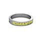 2 - Vanna 2.20 mm Yellow Diamond 9 Stone Wedding Band 