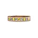 1 - Vanna 2.20 mm Yellow Sapphire and Diamond 9 Stone Wedding Band 