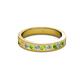 2 - Vanna 2.20 mm Peridot and Diamond 9 Stone Wedding Band 