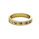 2 - Vanna 2.20 mm Smoky Quartz and Diamond 9 Stone Wedding Band 