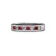 1 - Vanna 2.20 mm Ruby and Diamond 9 Stone Wedding Band 
