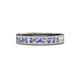 1 - Vanna 2.20 mm Tanzanite and Diamond 9 Stone Wedding Band 
