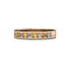 1 - Vanna 2.20 mm Citrine and Diamond 9 Stone Wedding Band 