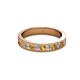2 - Vanna 2.20 mm Citrine and Diamond 9 Stone Wedding Band 