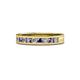 1 - Vanna 2.20 mm Iolite and Diamond 9 Stone Wedding Band 