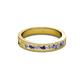 2 - Vanna 2.20 mm Iolite and Diamond 9 Stone Wedding Band 