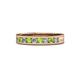 1 - Vanna 2.20 mm Peridot and Diamond 9 Stone Wedding Band 