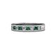 1 - Vanna 2.20 mm Emerald and Diamond 9 Stone Wedding Band 