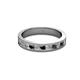 2 - Vanna 2.20 mm Black and White Diamond 9 Stone Wedding Band 