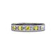 1 - Vanna 2.20 mm Yellow Sapphire and Diamond 9 Stone Wedding Band 
