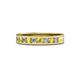 1 - Vanna 2.20 mm Yellow Sapphire and Diamond 9 Stone Wedding Band 