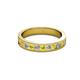 2 - Vanna 2.20 mm Yellow Sapphire and Diamond 9 Stone Wedding Band 