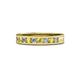 1 - Vanna 2.20 mm Yellow and White Diamond 9 Stone Wedding Band 