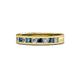 1 - Vanna 2.20 mm Blue and White Diamond 9 Stone Wedding Band 