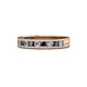 1 - Vanna 2.20 mm Blue and White Diamond 9 Stone Wedding Band 