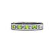 1 - Vanna 2.20 mm Peridot and Diamond 9 Stone Wedding Band 