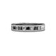 1 - Vanna 2.20 mm Black and White Diamond 9 Stone Wedding Band 