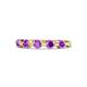 1 - Keva 3.40 mm Amethyst 5 Stone Wedding Band 