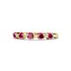 1 - Keva 3.40 mm Rhodolite Garnet 5 Stone Wedding Band 