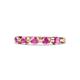 1 - Keva 3.40 mm Pink Sapphire 5 Stone Wedding Band 