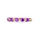 1 - Keva 3.40 mm Amethyst 5 Stone Wedding Band 