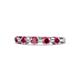 1 - Keva 3.40 mm Rhodolite Garnet 5 Stone Wedding Band 