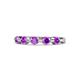 1 - Keva 3.40 mm Amethyst 5 Stone Wedding Band 