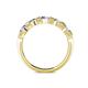 5 - Keva 3.40 mm Tanzanite and Diamond 5 Stone Wedding Band 