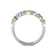 5 - Keva 3.40 mm Peridot and Diamond 5 Stone Wedding Band 