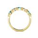 5 - Keva 3.40 mm London Blue Topaz and Diamond 5 Stone Wedding Band 