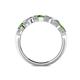 5 - Keva 3.40 mm Green Garnet and Diamond 5 Stone Wedding Band 