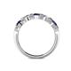 5 - Keva 3.40 mm Blue Sapphire and Diamond 5 Stone Wedding Band 