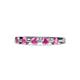 1 - Keva 3.00 mm Pink Sapphire 5 Stone Wedding Band 