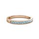 2 - Ronia Aquamarine 12 Stone Wedding Band 